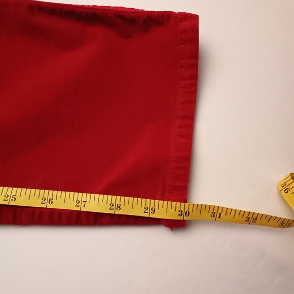 Dana Buchman Red Velvet Jeans Size 14 High Rise Straight Leg - Picture 8 of 9